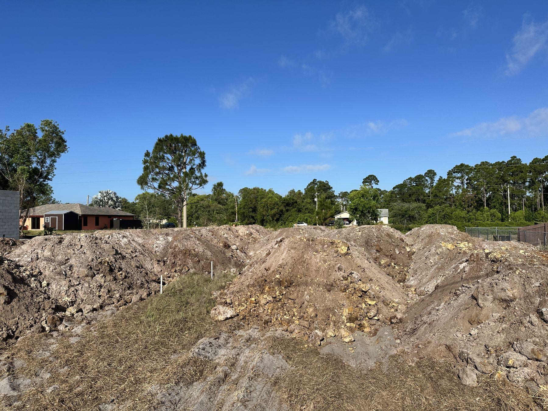 Lot being cleared and graded before construction