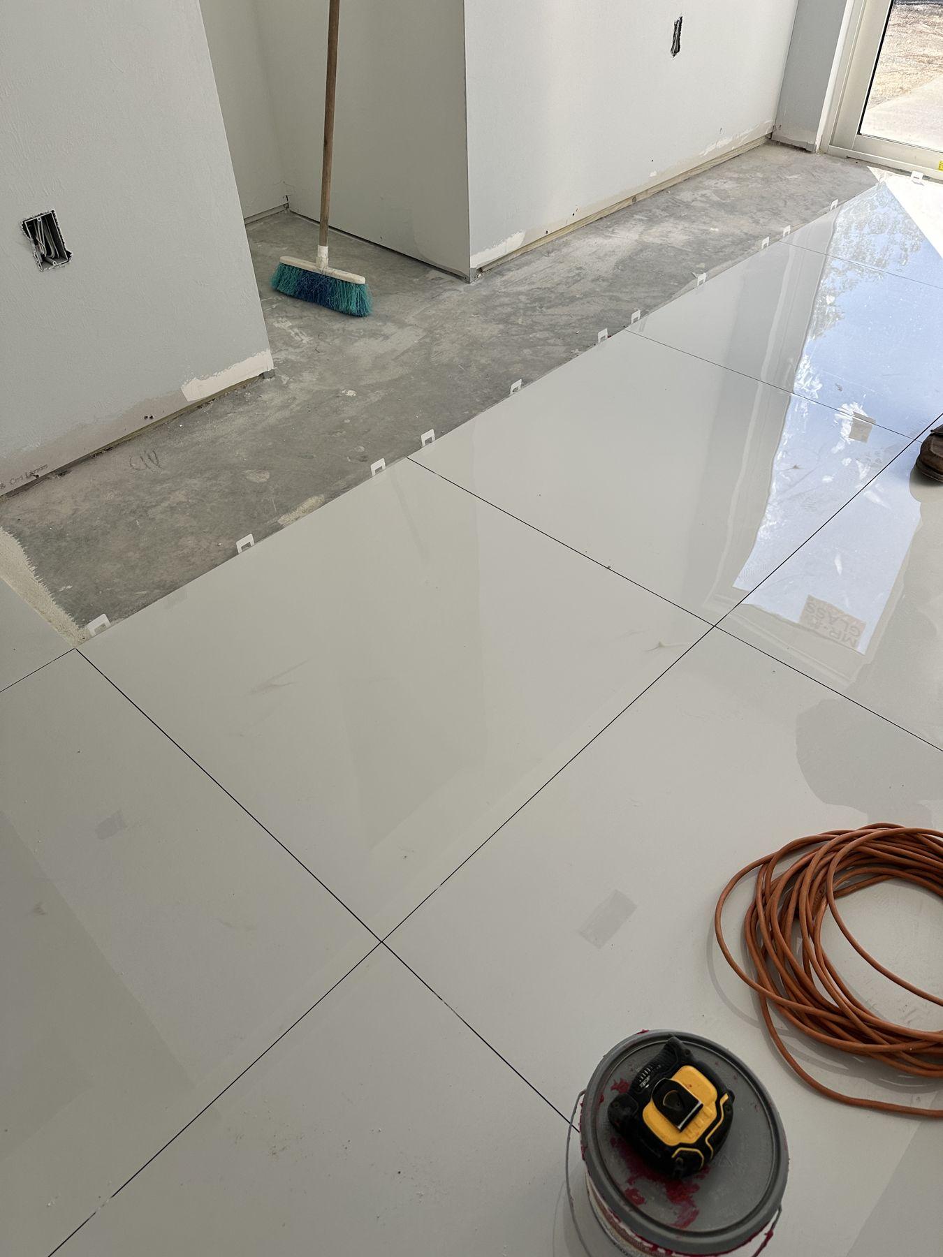 Glossy new porcelain floor tile